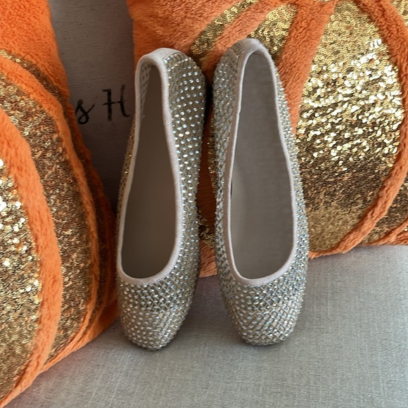New!!! Rhinestone ballet flats size 10.5 nwbox - Picture 3 of 8